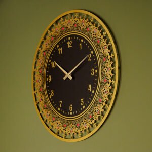 Luxurious Islamic Wall Clock - Ornate Golden Design